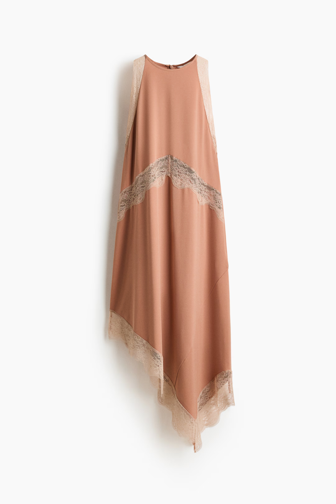 Šaty s krajkovými lemy, H&M, původně 979 Kč, online 449 Kč