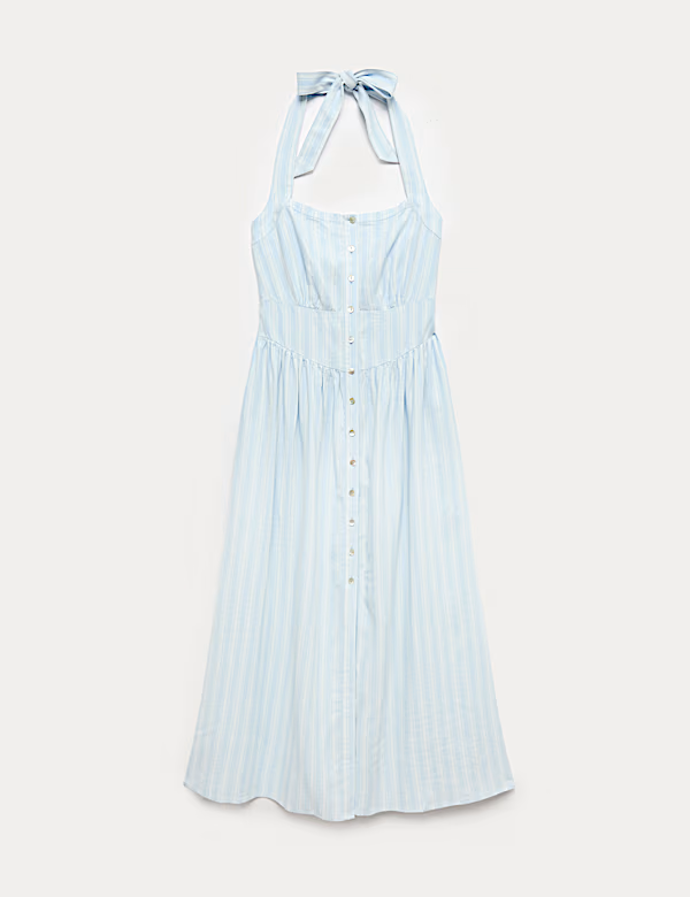 Maxišaty se zavazováním za krk, Marks&Spencer, 1799 Kč