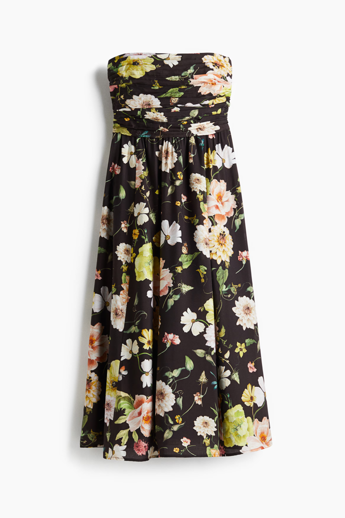 Skládané šaty bez ramínek, H&M, 1699 Kč