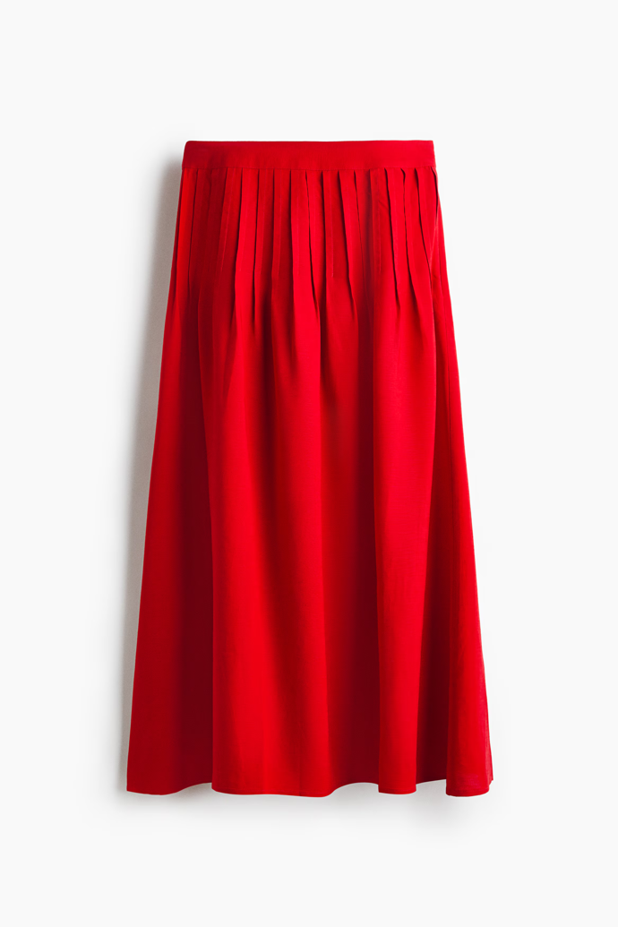 Skládaná sukně ze směsi lnu, H&M, původně 979 Kč, online 479 Kč