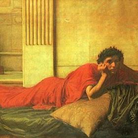 Nero po zavraždění vlastní matky, obraz od Johna Williama Waterhouse, 