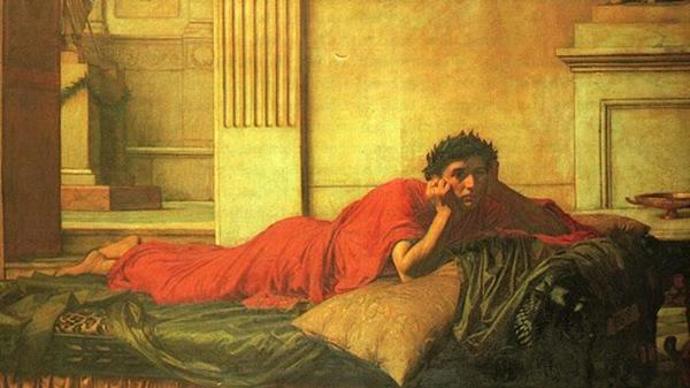 Nero po zavraždění vlastní matky, obraz od Johna Williama Waterhouse, Nero po zavraždění vlastní matky, obraz od Johna Williama Waterhouse,