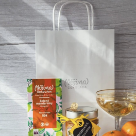 Mandarinková dárková tačka, 365 Kč, prodává Míšina čokoláda