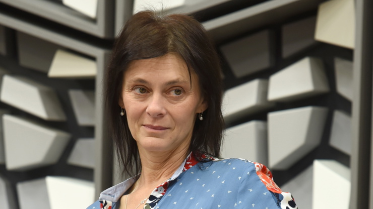 Herečka Klára Pollertová-Trojanová.