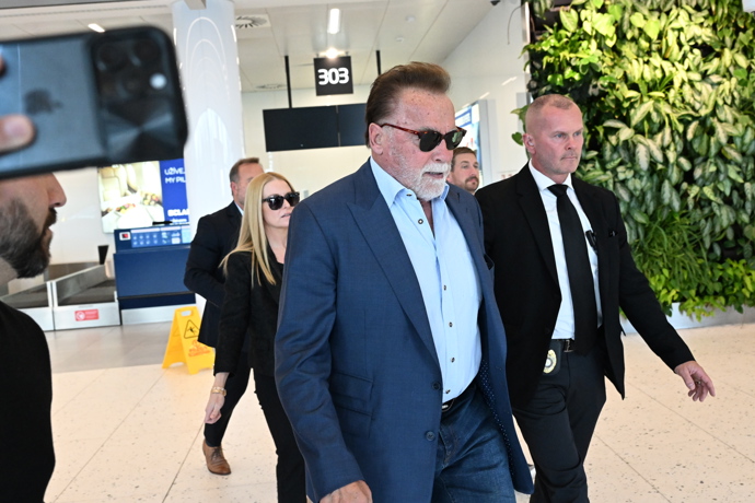 Arnold Schwarzenegger v Praze.