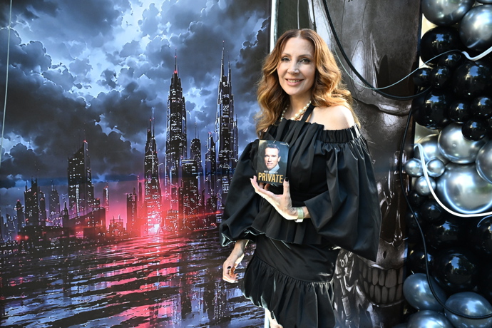 Olga Lounová na setkání s Arnoledm Schwarzeneggerem.