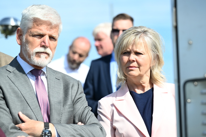 Petr Pavel a Eva Pavlová na Vysočině.