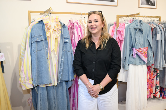 Katka Říhová na otevření nového obchodu Bella Store.