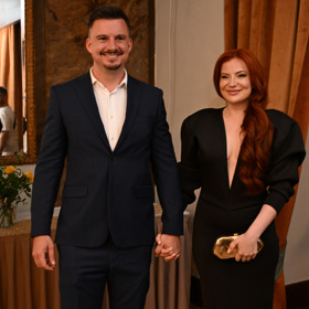 Herečka Kateřina Bláhová s partnerem.