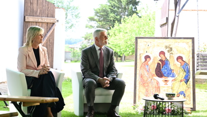FOTO: Petr Pavel a Eva Pavlová na návštěvě v Osové Bítyšce.