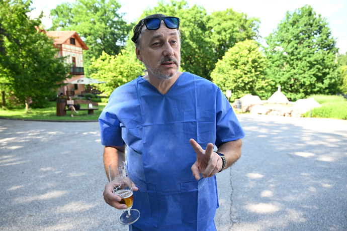 Marian Vojtko nezapomněl na sklenici s pivem.