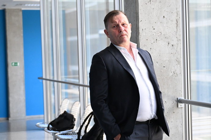 Jaromír Soukup u soudu s Agátou Hanychovou.