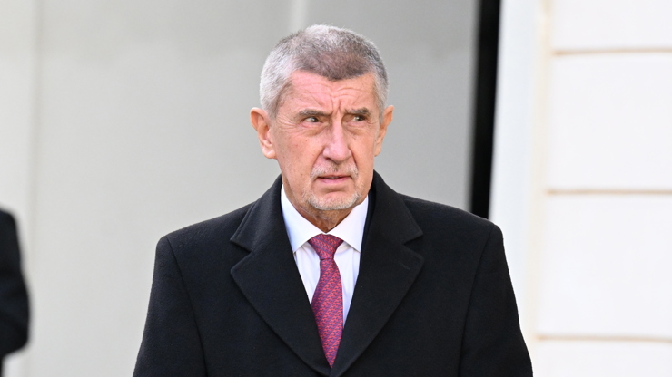 Andrej Babiš na Pražském Hradě.