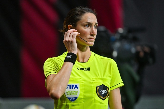 Kathryn Nesbitt během zápasu.