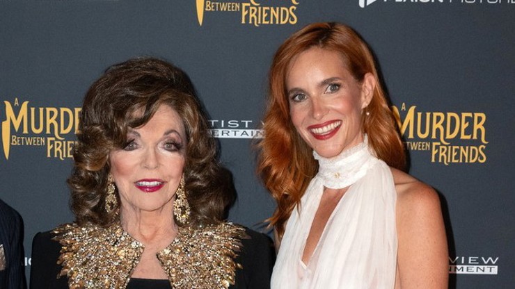 Hana Vagnerová na premiéře s Joan Collins.