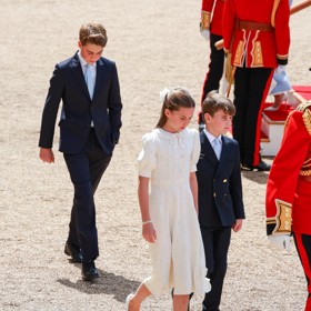 Princezna Charlotte se svými bratry, princem Louisem a princem Georgem.
