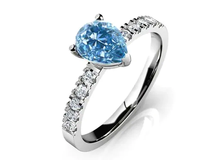 Prsten s akvamarínem Joy Pear Cut, Rýdl, 21 910 Kč