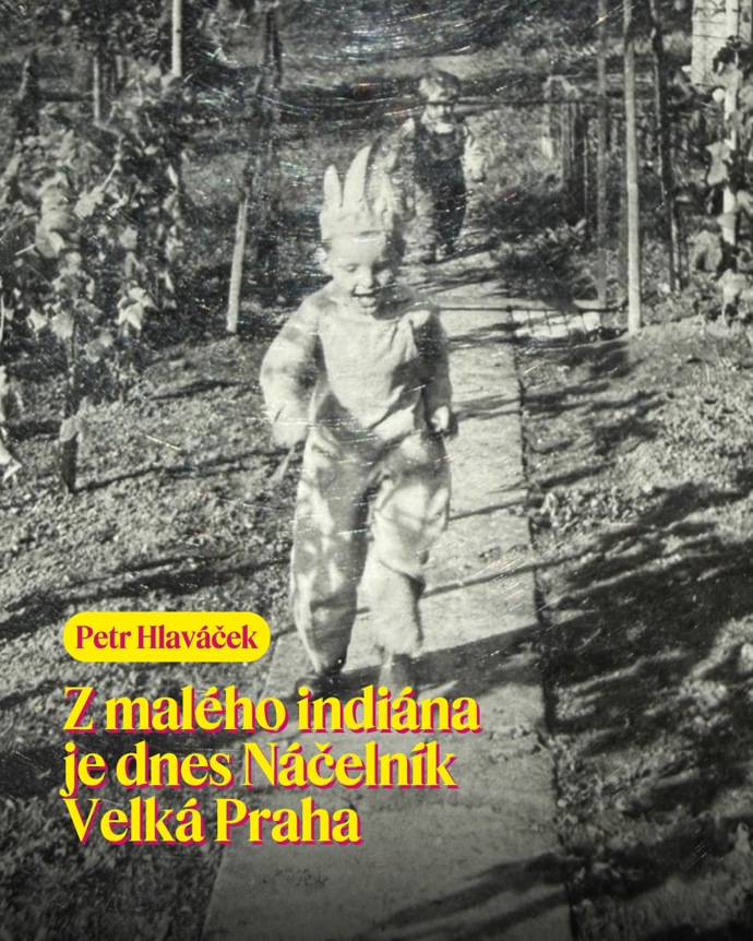 „Z malého indiána je dnes Náčelník Velká Praha,“ uvádí hnutí STAN na svém Instagramu k fotografii Petra Hlaváčka.