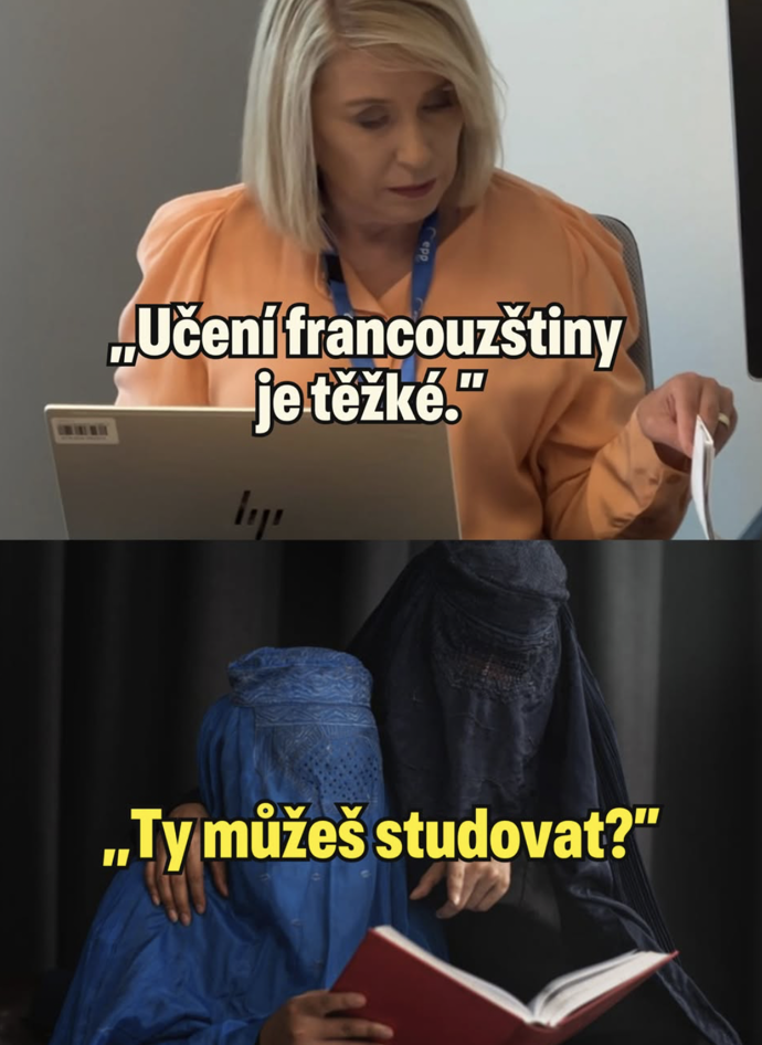 Jedna z fotek, kterými Danuše upozornila na situaci v Afghánistánu. 