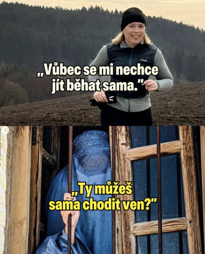 Jedna z fotek, kterými Danuše upozornila na situaci žen pod vládou Talibánu.