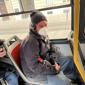 Tyler Durden během svého života na ulici.