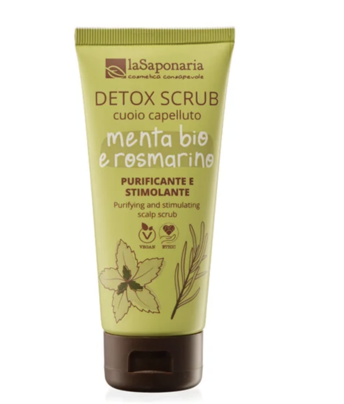 laSaponaria Detoxikační peeling na pokožku hlavy s mátou a rozmarýnem, 229 Kč laSaponaria Detoxikační peeling na pokožku hlavy s mátou a rozmarýnem, 229 Kč