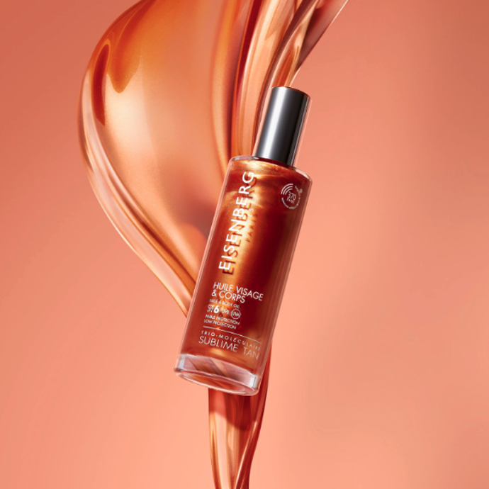 Opalovací olej se třpytkami na obličej i tělo Eisenberg, 2 390 Kč (100 ml), prodává Sephora