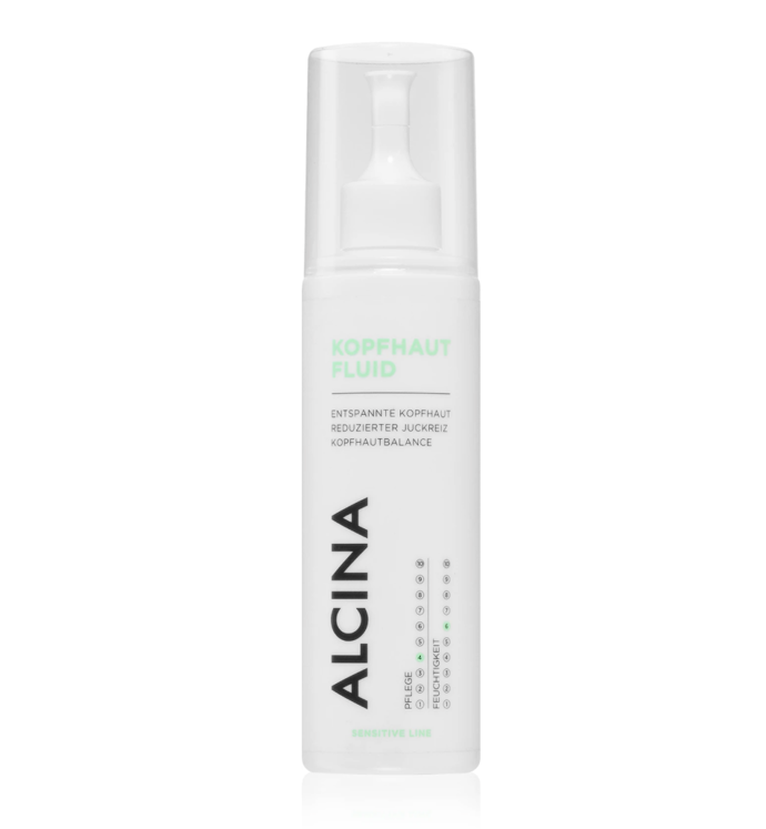 Zklidňující a hydratační fluid na pokožku hlavy Alcina, 370 Kč (125 ml) Zklidňující a hydratační fluid na pokožku hlavy Alcina, 370 Kč (125 ml)