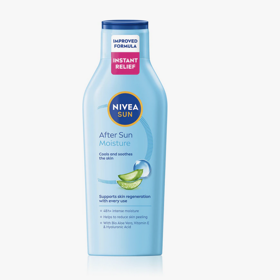 Nivea Sun Moisturising díky obsažené kyselině hyaluronové poskytuje až 48hodinovou hydrataci. Bio aloe vera zase zajistí příjemný chladivý efekt a zklidnění. 304 Kč Nivea Sun Moisturising díky obsažené kyselině hyaluronové poskytuje až 48hodinovou hydrataci. Bio aloe vera zase zajistí příjemný chladivý efekt a zklidnění. 304 Kč