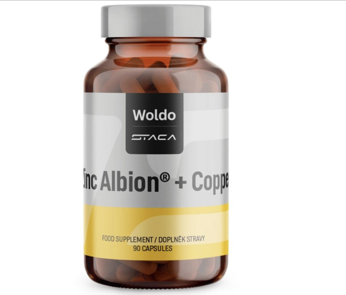 Zinek Albion® + měď (90 kapslí) je doplněk stravy obsahující vysoce vstřebatelné chelátové minerály ve formě bisglycinátu. Zinek přispívá k normální funkci imunitního systému, pomáhá chránit buňky před oxidativním stresem a podporuje zdravý stav pokožky, vlasů a nehtů. 389 Kč