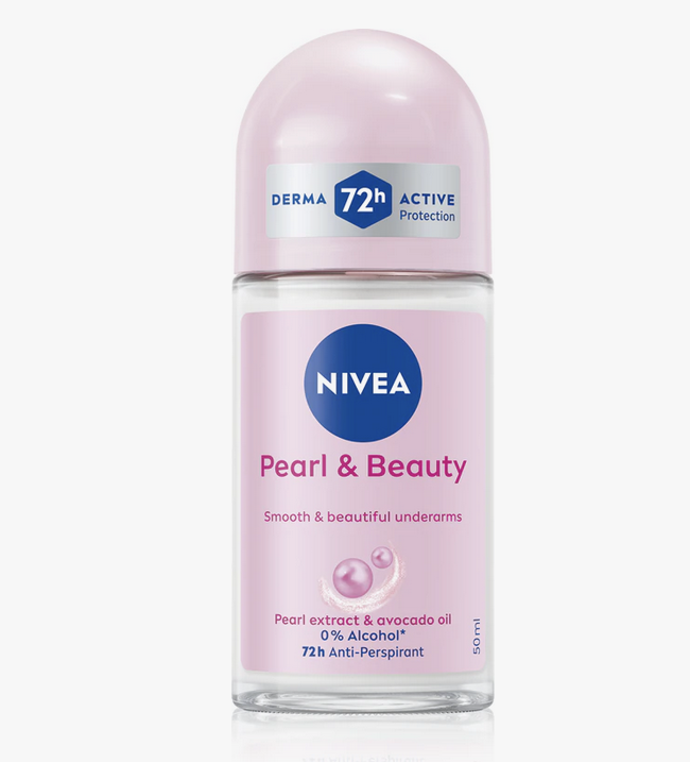 Kuličkový antiperspirant pro ženy Nivea Pearl & Beauty bude po dobu až 72 hodin aktivně bránit tvorbě potu, ochrání vás před jeho nepříjemným zápachem a současně bude o pokožku podpaží intenzivně pečovat díky výtažkům z perel a avokádovému oleji. 118 Kč