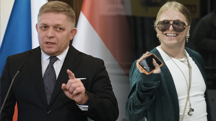 Dvojnice Roberta Fica dorazila na Slovensko. Po příletu neodolala české specialitě