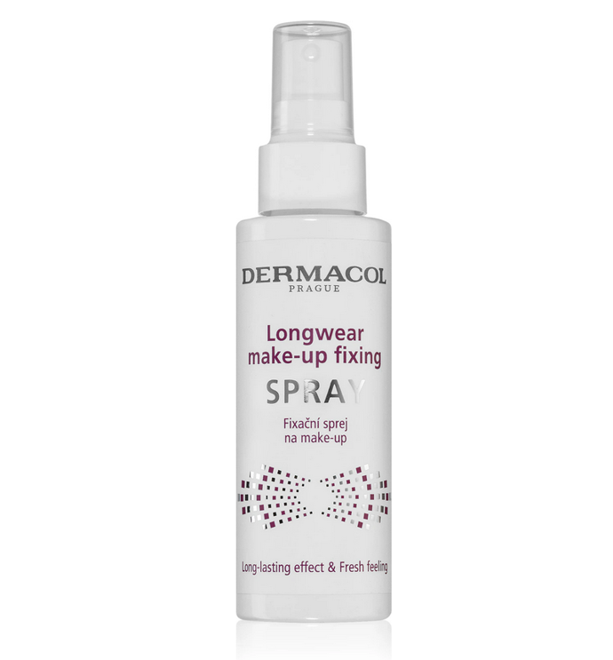Fixační sprej na make-up Dermacol Longwear Make-up Fixing Spray udržuje líčení bezchybné po celý den a zároveň pečuje o pleť a udržuje ji hydratovanou a svěží. 106 Kč