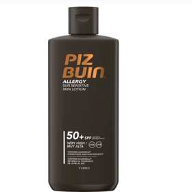 Mléko na opalování pro citlivou pokožku SPF 50+ Piz Buin Allergy se postará o ochranu kůže před slunečním zářením, předejde vzniku sluneční alergie, a zároveň zanechá pokožku hydratovanou. 571 Kč Mléko na opalování pro citlivou pokožku SPF 50+ Piz Buin Allergy se postará o ochranu kůže před slunečním zářením, předejde vzniku sluneční alergie, a zároveň zanechá pokožku hydratovanou. 571 Kč