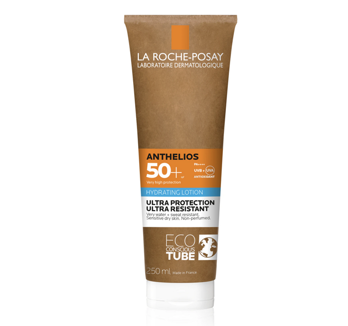 SPF 50+ La Roche-Posay Anthelios Eco Tube 
Mimořádně vysoká ochrana před UVA zářením je zajištěna celistvou, skvěle držící a velmi odolnou nemastnou vrstvou. Mléko La Roche-Posay Anthelios Eco Tube však neposkytuje pouze ochranu, na celých 24 hodin také pokožku intenzivně hydratuje. 683 Kč