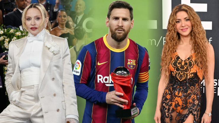 Shakira, Lionel Messi a Madonna.