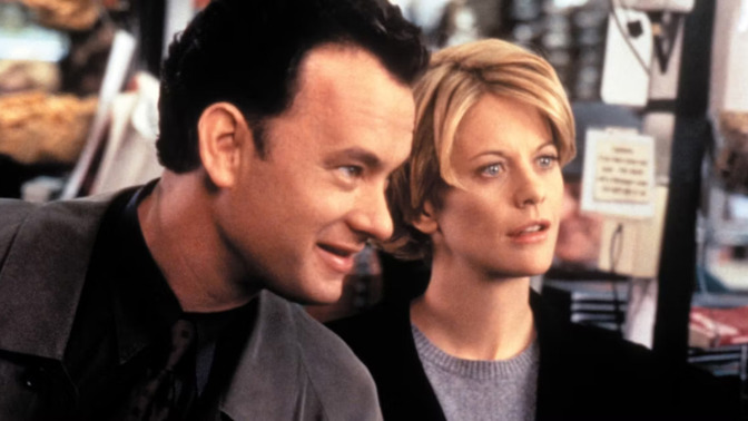 Meg Ryan a Tom Hanks ve snímku Samotář v Seattlu (1993). Jejich vztah rovněž zůstal pouze na obrazovkách
