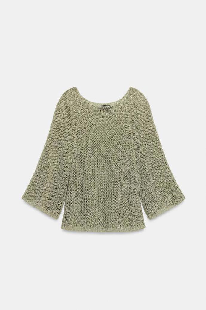 Ažurový úpletový svetr, Zara, 849 Kč
