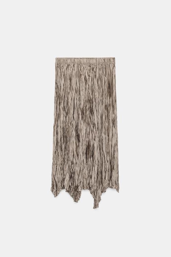 Dlouhá skládaná sukně, Zara, 1 199 Kč