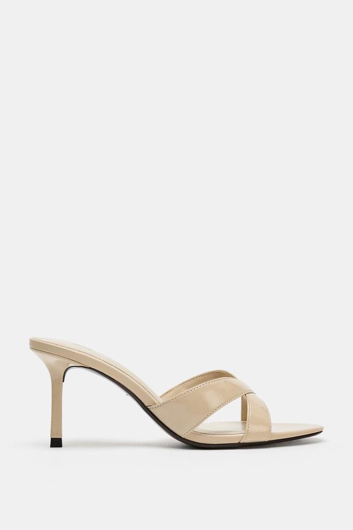 Kožené sandály mules, Zara, 999 Kč