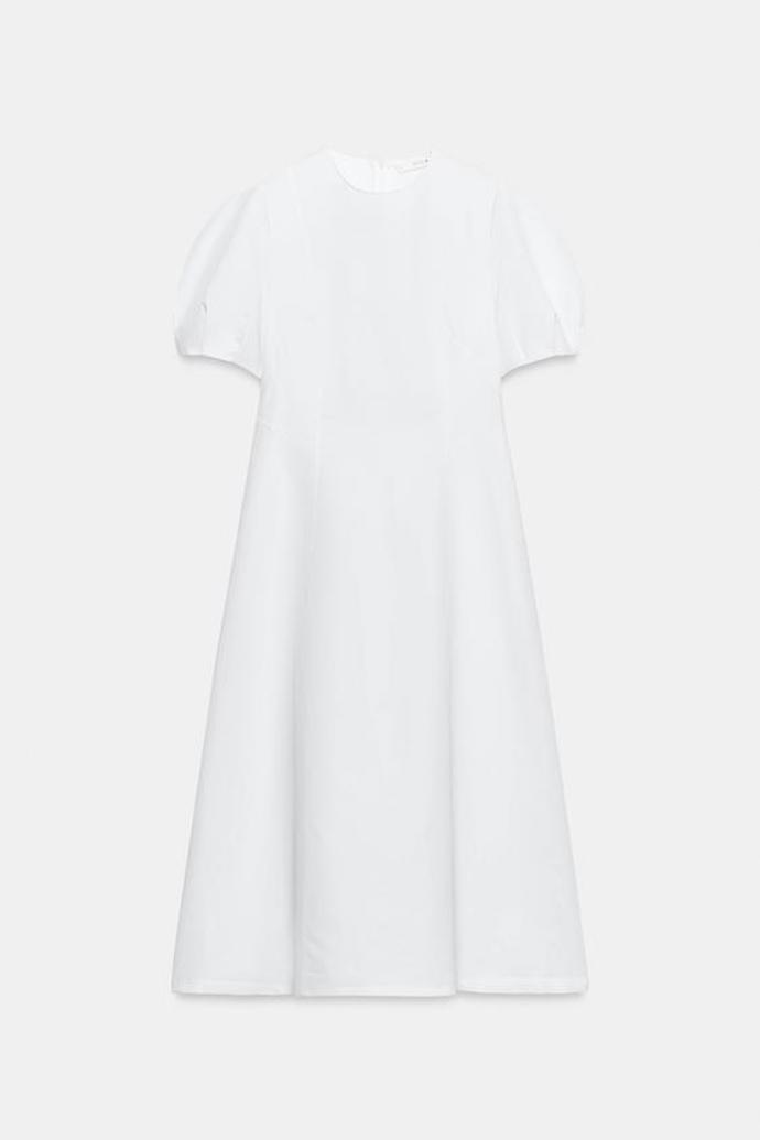 Midi šaty se lnem, Zara, 1499 Kč