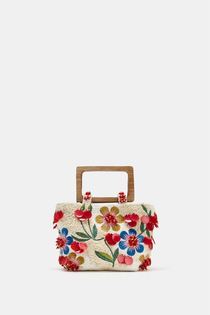 Mini kabelka s výšivkou, Zara, 849 Kč