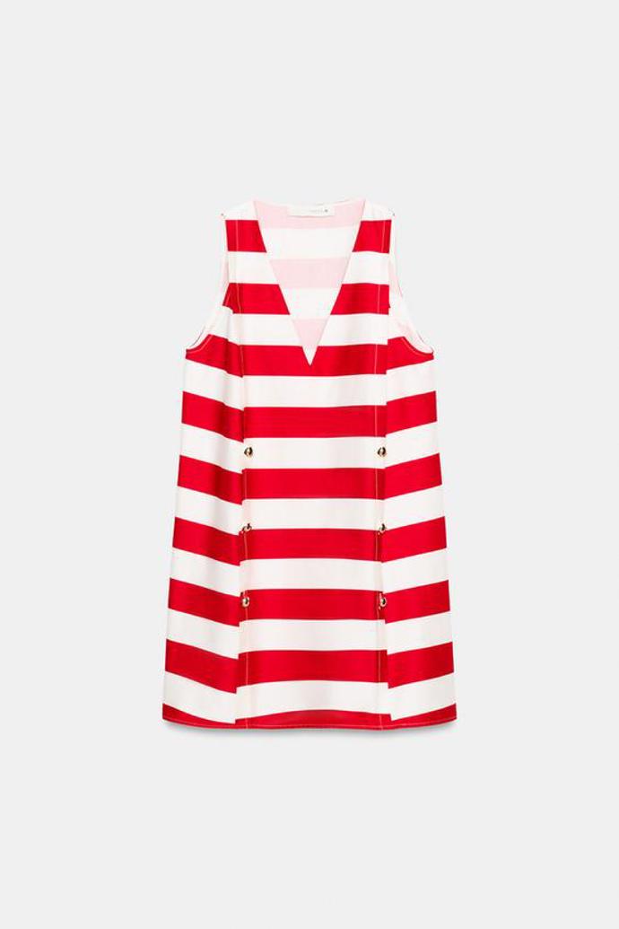 Mini šaty s proužky, Zara, původně 849 Kč, online 551 Kč