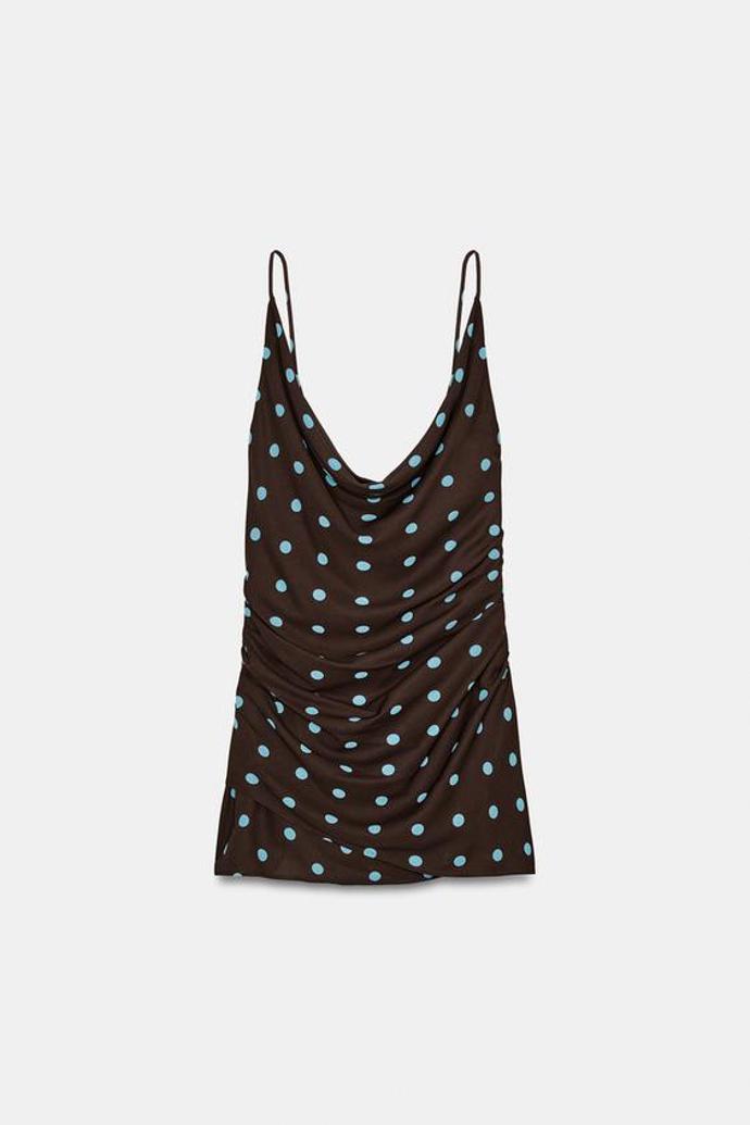 Mini šaty s puntíky, Zara, původně 849 Kč, online 551 Kč