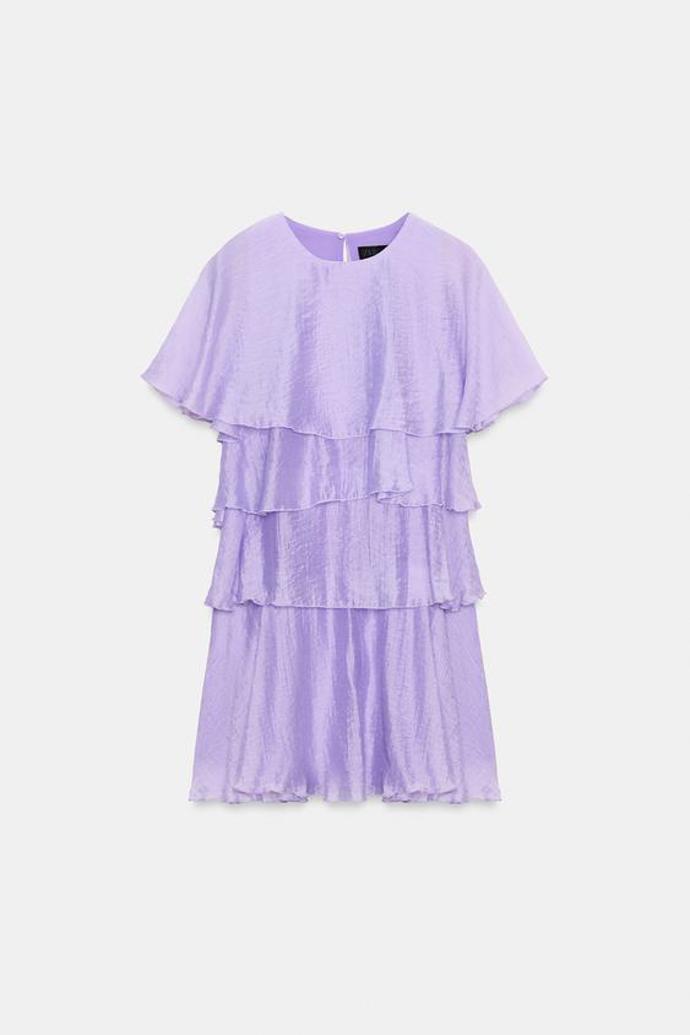 Mini šaty s volány, Zara, původně 849 Kč, online 551 Kč
