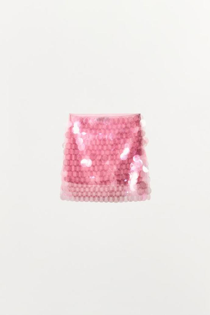 Mini sukně s flitry, Zara, 699 Kč