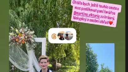 FOTO: Svatbu celebrovala farářka Martina Viktorie Kopecká.