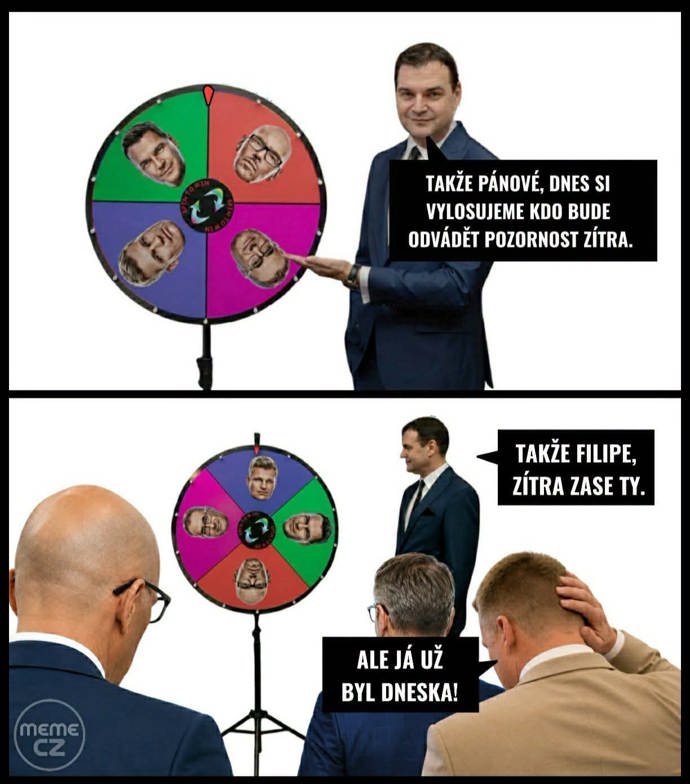Filip Turek si tentokrát vylosoval že bude zlobit.