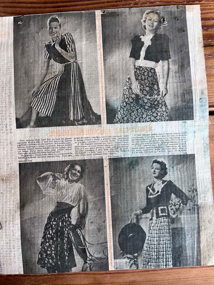 Móda z roku 1940 na modelkách z časopisu