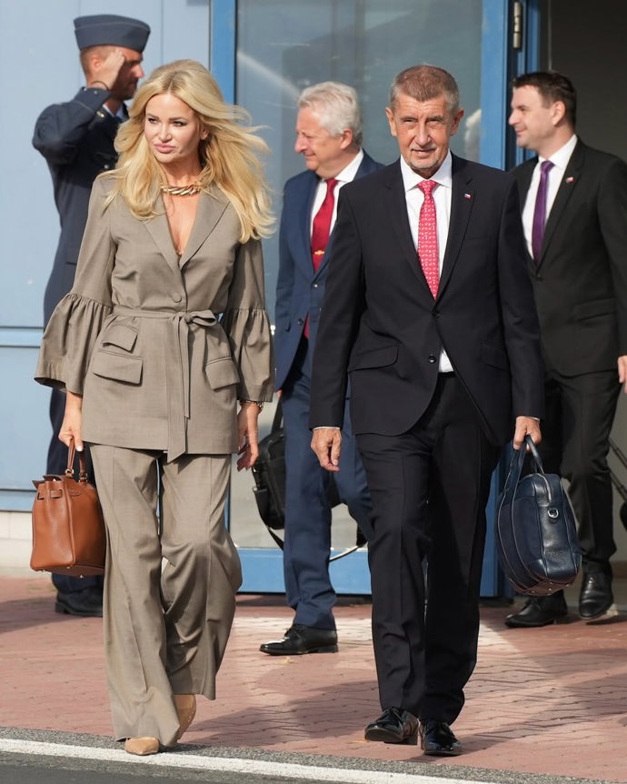Andrej Babiš s Monikou Babišovou na cestě do Ankary.
